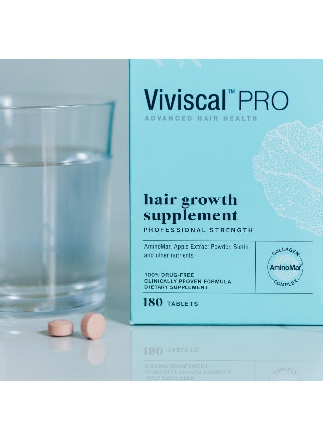 Viviscal Professional Advance Hair Health Dietary Supplement with Vitamin C, Marine Collagen for Men and Women - 180 Tablets - Image 4
